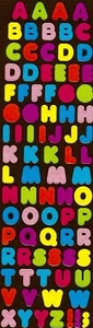**VINTAGE** Kromekote MULTI-COLOR ALPHABET LETTERS Sandylion Stickers - Bild 1 von 1