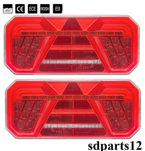2x Multifunktionale Neon Led Rückleuchten Rechts/Rechts Universal 12/24V E9 LKW - Bild 1 von 8