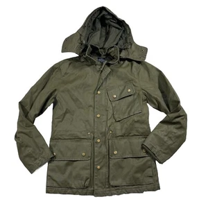 J.Crew Jacke Damen Small Grün Jacke Kapuze Resin Coated Taschen Field D4 - Bild 1 von 4