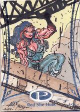2014 Marvel Premier Parallel Base Sketch Card #40 Red She Hulk Magno