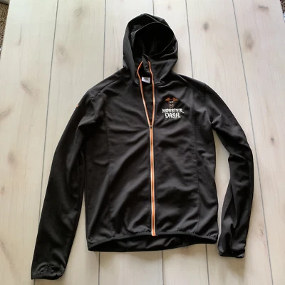 womens S monster dash race full zip sweatshirt black orange  - Image 1 of 4