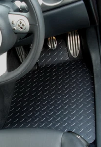 Gummi-Fußmatten für Vauxhall (Opel) Vectra C & Signum 2003-2008 schwarz passgenau 4 Clips - Bild 1 von 2