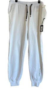 Kenneth Cole Joggers Mens 4X White Black Logo Sweatpants Athleisure Workout NWT - Picture 1 of 11