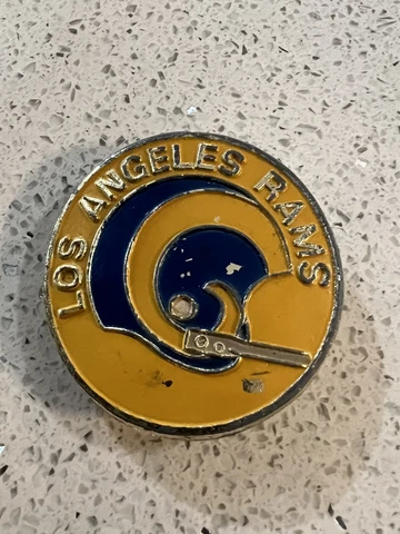 Vintage 1971 NFL Los  Angeles Rams Enamel Belt Buckle Cover
