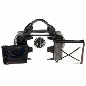 Marvel Deadpool Clear Vinyl Makeup Travel Handbag plus two change purses unique - Picture 1 of 2