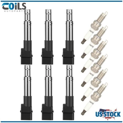 Ignition Coil & Iridium Spark Plug Fits Audi TT Quattro 3.2L 2004-2006 2008-2009 - Image 1 of 4