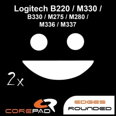 Corepad Skatez Logitech B220 M330 B330 M275 M280 M336 M337 piedini mouse teflon