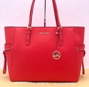 MICHAEL KORS GILLY LARGE DRAWSTRING TRAVEL TOTE LEATHER - Picture 1 of 4