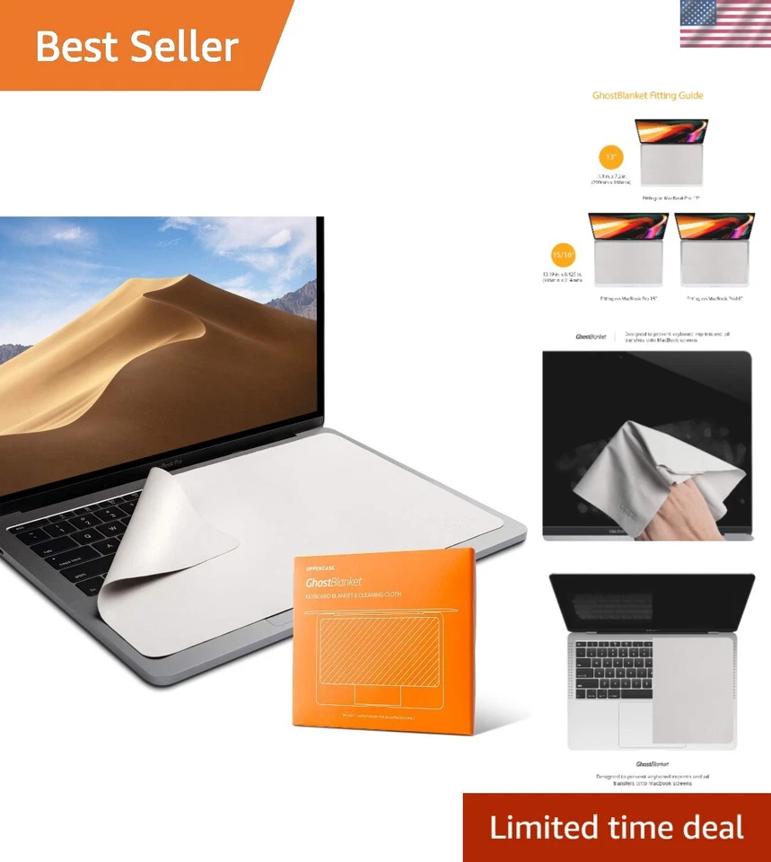 GhostBlanket Microfiber Cleaning Cloth for 15" Screens - Durable & Oil Resistant - Image 1 of 4