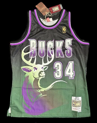 Camiseta Mitchell & Ness Ray Allen Milwaukee Bucks NBA Auténtica 1996-1997 S-XL Foto 1 de 4