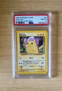 1999 Pokemon Game Pikachu Base Set 1999-2000 PSA 8 58/102 - Picture 1 of 2