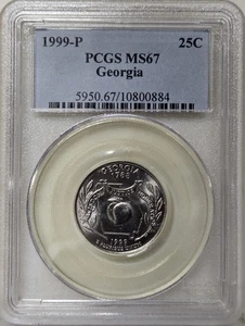 1999-P 25C PCGS MS67 - Clad Georgia Quarter - Picture 1 of 2
