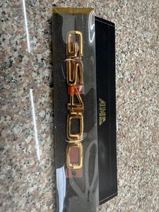 Toyota Aristo GS400 Gold emblem Plate Badges JZS161 Chrome From Japan - Picture 1 of 2
