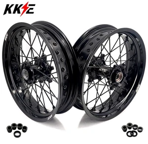 KKE 17'' Supermoto Wheels Rims Fit KTM EXC EXCF XCF XCW SX 125-530CC 2003-2025 - Picture 1 of 12