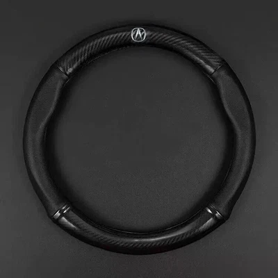 NEW OEM 38cm/15inch Steering Wheel Cover  Leather For Acura black US STOCK - Image 1 of 4