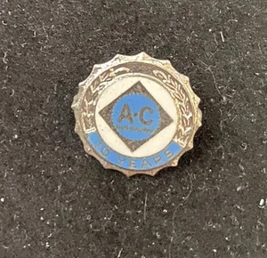 Allis Chalmers Service Award Pin 10 Year Sterling Silver With Blue Enamel - Picture 1 of 2