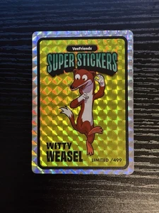 Witty Weasel - Yellow Foil Limited /499 - VeeFriends Super Stickers PSA Promo - Picture 1 of 2