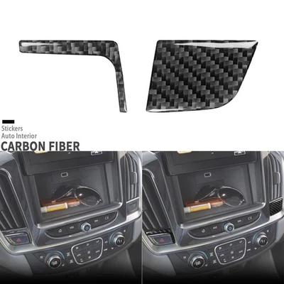 Cubierta de salida de ventilación de aire central de fibra de carbono real para Chevrolet Traverse 2018-2023 Foto 1 de 4