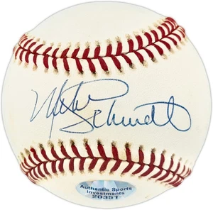 Mike Schmidt Autographed NL Baseball Philadelphia Phillies Beckett QR #BR51037 - Picture 1 of 5