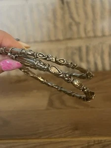 2 Tribal Draht Armbänder silberfarben - Bild 1 von 6
