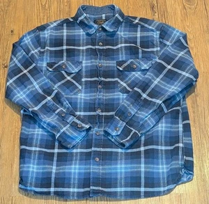 Flannel Shirt Mens XL Plaid Jachs Heritage Outdoors Overshirt XL Cabin Core B14 - Picture 1 of 4
