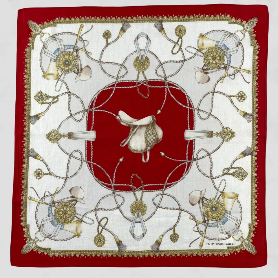 Pañuelo vintage Paolo Gucci pañuelo pañuelo pañuelo cuadrado de bolsillo Foto 1 de 4