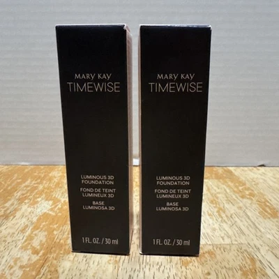 New In Box Mary Kay Timewise Luminous 3D Foundation Bronze W 150 1oz Lot Of 2 - Image 1 of 4