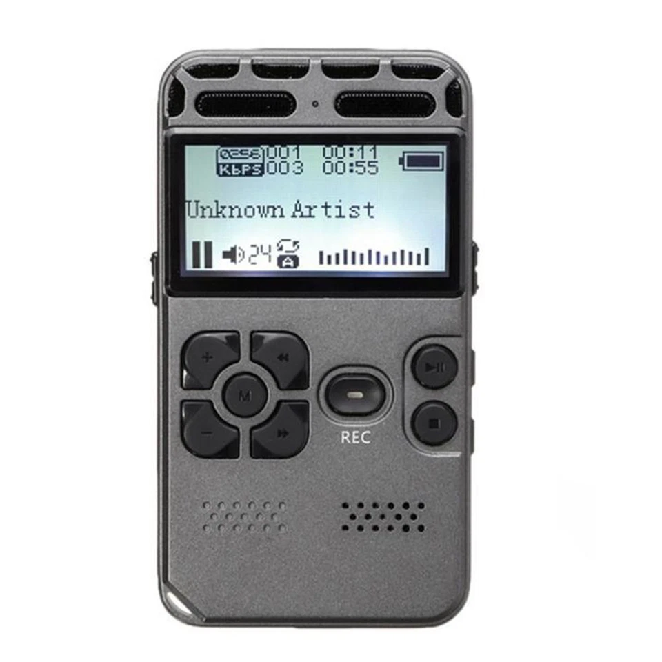 8GB Rechargeable LCD Digital Audio Sound Voice Recorder MP3 Player With Cable - Image 1 of 4