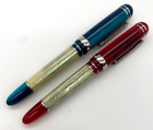 Laban 325 Fountain Pen in Flame Red & Ivory & in Aqua Lagoon Medium Point Pens
