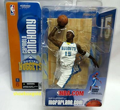 Figura McFarlane uniforme blanco variante Carmelo Anthony, Denver Nuggets, nueva en caja Foto 1 de 3