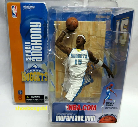 Carmelo Anthony, Denver Nuggets, VARIANT White Uniform McFarlane Figure, NIB Cover