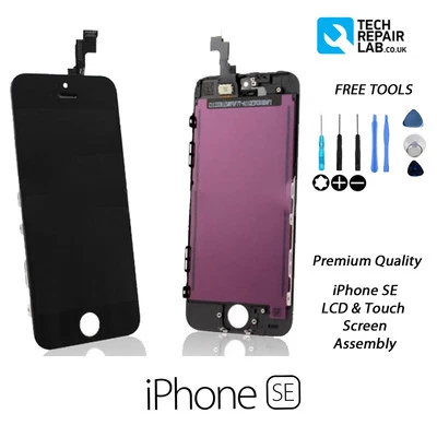 iPhone 5S SE Premium Quality Retina LCD & Digitiser Touch Screen Assembly BLACK - Bild 1 von 2