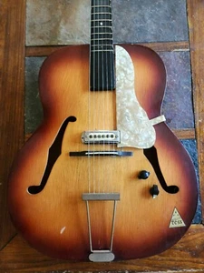 Voss vintage archtop made in Germany Hofner-style hollowbody - Picture 1 of 20