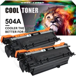 2PK Black CE250A 504A Toner Compatible With HP Color LaserJet CP3525 CP3525dn - Picture 1 of 12