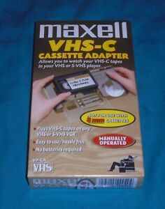 Maxwell VHS-C Cassette Adapter NEW