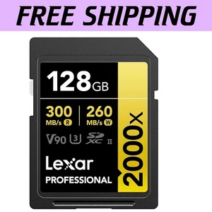 Professional 2000x SDXC Memory Card - 128GB, 300MB/s for Cinema Quality Video - Photo 1 sur 10