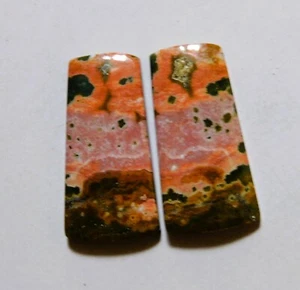 32.10 Cts Natural Ocean Jasper Cabochon Match Pair Gemstone 28X14.3MM - Picture 1 of 2
