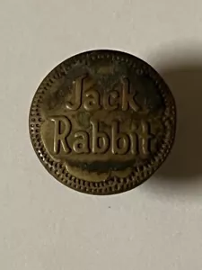 Rare Vtg Jack Rabbit Sanforized Brass Overall Barn Coat Button Workwear Antique - Picture 1 of 2