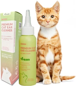 Vegan Cat Ear Cleaner 100 ml Ear Cleanser for Kitten to Adult Cats Made In Korea - Picture 1 of 8