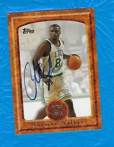 ANTOINE WALKER AUTO 1997-98 TOPPS AUTOGRAMME AUF KARTE BOSTON CELTICS! - Bild 1 von 2