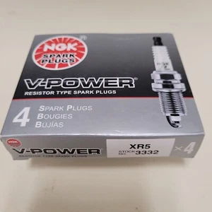 NGK Spark Plug 3332 (4-PACK); V-Power XR5 14mm Copper/Nickel, Flat, HR 5 - Imagen 1 de 1