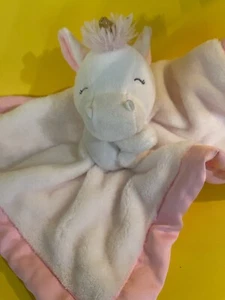 Carters Unicorn Lovey Pink 14”2020 Baby Security Blanket Plush Satin Back - Picture 1 of 4