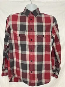 Sonoma Button Shirt Men’s Small Twill Red Plaid Long Sleeve - Picture 1 of 7