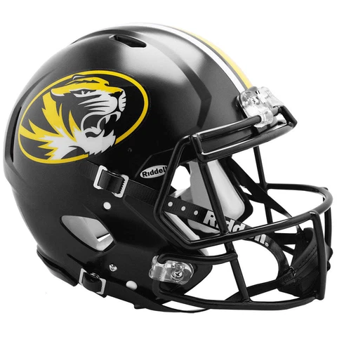 Missouri Tigers Anodized Black Riddell Speed Authentic Football Helmet Cover