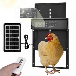 Hühnerklappe Automatisch Solar Elektrisch Hühnerstalltür Timer Stall Hühnertür~ - Bild 1 von 18
