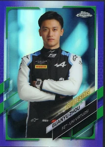 Guanyu Zhou 2021 Topps Chrome F1 Formula 1 Racing Future Stars Purple Green #61 - Picture 1 of 2