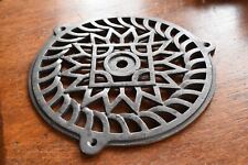 Fantastic large round cast iron victorian style grill air vent cover 8 inch HX1