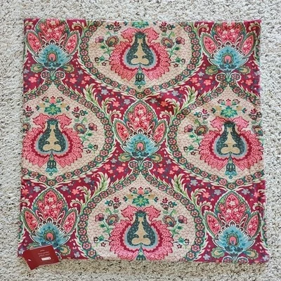 Pottery Barn Holiday Darcy Paisley Velvet Throw Pillow Cover NEW NWT 24x24 - Image 1 of 4
