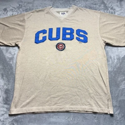 Camiseta De Colección Chicago Cubs Para Hombre Grande Bronceada Lee Deporte Béisbol MLB Bordada Foto 1 de 4