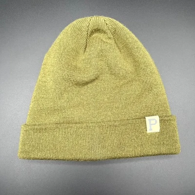 Sombrero con logotipo de etiqueta P accesorios grandes adulto unisex verde acrílico gorro gorra invierno Foto 1 de 4